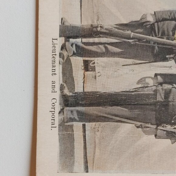 Antique Stereograph Card Lieutenant and Corporal Made in U.S.A - Picture 3 of 4